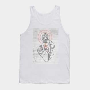 Illustration of Jesus Christ Sacred Heart Tank Top